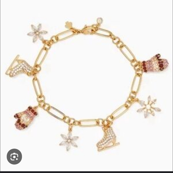 Kate Spade Snow Day Charm Bracelet Nwt - Picture 3 of 6